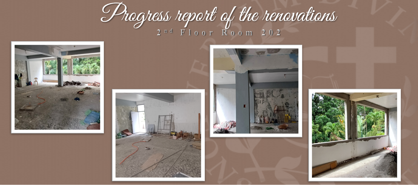 Progress report of the renovations (2nd Floor Room 202)
